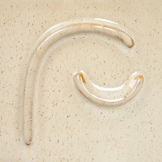 Hello Honey® 8.25" Cream Stoneware Face Planter & Saucer